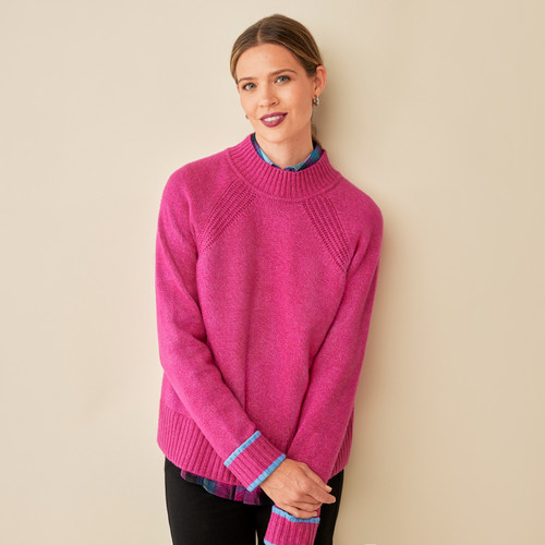 Women's Textured Mockneck Sweater