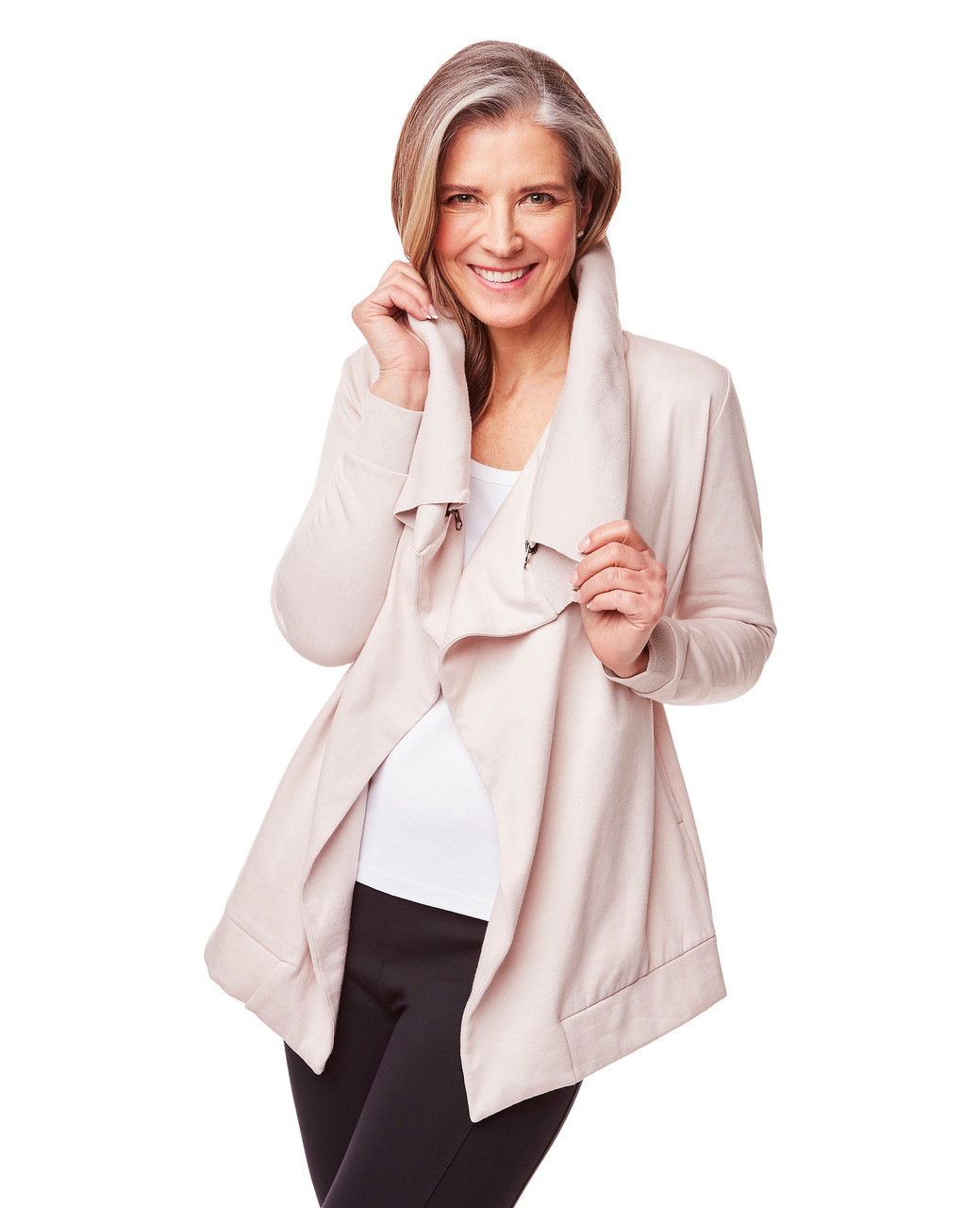 waterfall fleece cardigan