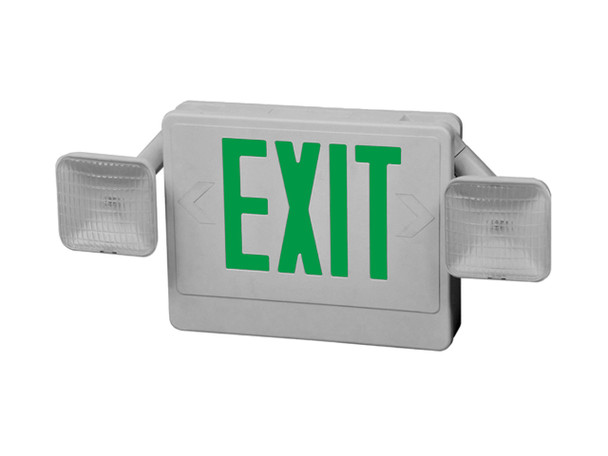 exit sign with green letters HL04093GW