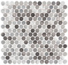 Urban Jungle - UJ661 Grey Chameleon - Penny Round Aluminum Metal Cap Mosaic - Sample