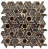 Supplier: Tile Store Online, Name: Tranquil Hexagon TS-951, Color: Waldorf Exclusive, Type: Crackle Jewel Glass & Stone Mosaic Tile, Size: 11.75X12.25
