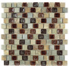 Supplier: Tile Store Online, Name: Tranquil Offset TS-921, Color: Shallow Reef, Type: Crackle Jewel Glass & Stone Mosaic Tile, Size: 1X1