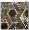 Tranquil Hexagon - TS-951 Waldorf Exclusive - Crackle Jewel Glass & Natural Stone Decorative Mosaic Tile - Sample