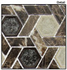 Tranquil Hexagon - TS-953 Capitol Archive - Crackle Jewel Glass & Natural Stone Decorative Mosaic Tile - Sample