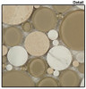 Round Bubble Glass & Natural Stone Marble Mosaic Tile - BFS-701 Olivine - Interlocking Sheet - Sample
