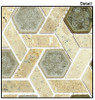 Tranquil Hexagon - TS-955 Olympus Shade - Crackle Jewel Glass & Natural Stone Decorative Mosaic Tile - Sample