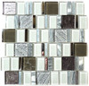 Supplier: Tile Store Online, Name: Academia AS-77, Color: Evolution Grey,Type: Random Offset Glass, Stone, Metal Mosaic Tile, Size: Random