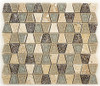 Supplier: Tile Store Online, Name: Tranquil Trapezoid TS-930, Color: Tender Harbor, Type: Crackle Jewel Glass & Stone Mosaic Tile, Size: 11.5X11.5