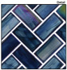 Supplier: Tile Store Online, Name: Oceania OCS-182, Color: Cobalt Sea,Type: Herringbone Glass Mosaic Tile, Size: 1X2