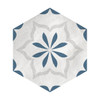 Style_Access_Lungarno_Casablanca_CSFLBLU56DECO_Ocean_Blue_Hex_Deco_6x6_Hexagon_Porcelain_Decodrative_Tile