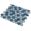 Anthology Tile - Watercolors - ANTHWCBV Bay View Hexagon - Blue Glass Mosaic Tile - GLOSSY