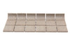 Daltile Keystones - MB5B Build-Up Cove Base Bullnose - D050 Mottled Medium Brown - Unglazed Porcelain Trim Tile - 5" X 12" SHEET
