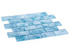 Frothy Swirls - FTS 6021 Swanky Pool Blue - 2X3 Brick Subway Glass Tile Mosaic