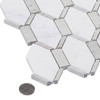 Gallery Groove - GYG 5581 The Met - White & Gray Long Hexagon Diamond Marble Mosaic