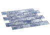 Frothy Swirls - FTS 6022 Lounge Mist Gray - 2X3 Brick Subway Glass Tile Mosaic