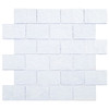 Frothy Swirls - FTS 6023 Ink Drop Blue - 2X3 Brick Subway Glass Tile Mosaic