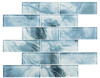 Legend - LND 5573 - Minerva Frost - Blue 2 X 6 Subway Rectangle Brick Shape Glass Tile