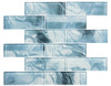 Legend - LND 5573 - Minerva Frost - Blue 2 X 6 Subway Rectangle Brick Shape Glass Tile