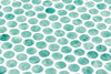 Tahiti Isles - TI 5421 Mahina Pond Turquoise Blue - Penny Round Recycled Glass Tile Mosaic