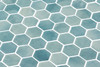 Luxacious Bay - LXB 5442 Fjord Amolie Light Blue - 1" Inch Hexagon - Recycled Glass Tile Mosaic