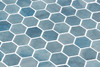 Luxacious Bay - LXB 5443 Tropican Ripple Blue - 1" Inch Hexagon - Recycled Glass Tile Mosaic