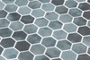 Luxacious Bay - LXB 5444 Java Lagoon Deep Blue - 1" Inch Hexagon - Recycled Glass Tile Mosaic