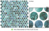 Tahiti Isles - TI 5423 Morea Lagoon Blue/Green Blend - Penny Round Recycled Glass Tile Mosaic