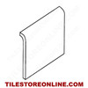 Dal Tile - 0100 - White - A3602 Radius Mud Bullnose - Finish Trim Tile - GLOSSY