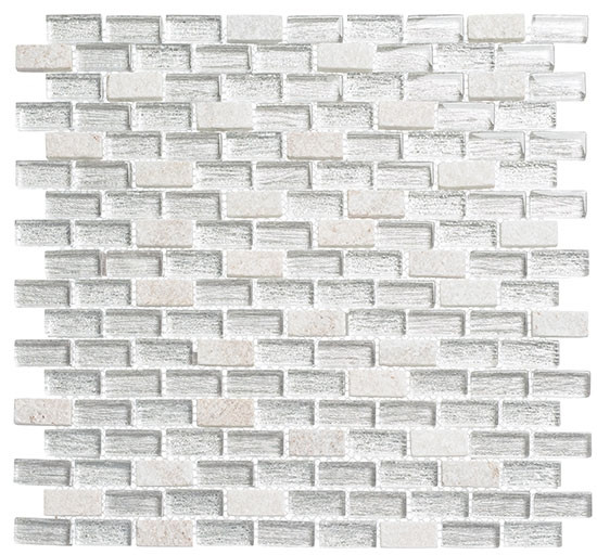 Daltile Blanc ET DA19 Gris Raindrop Cast Limestone & Glass Blend