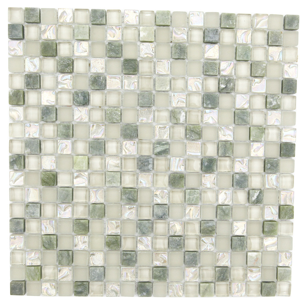 Jeffrey Court 10205 Collage Oasis 5/8 X 5/8 Mixed Glass and Ming