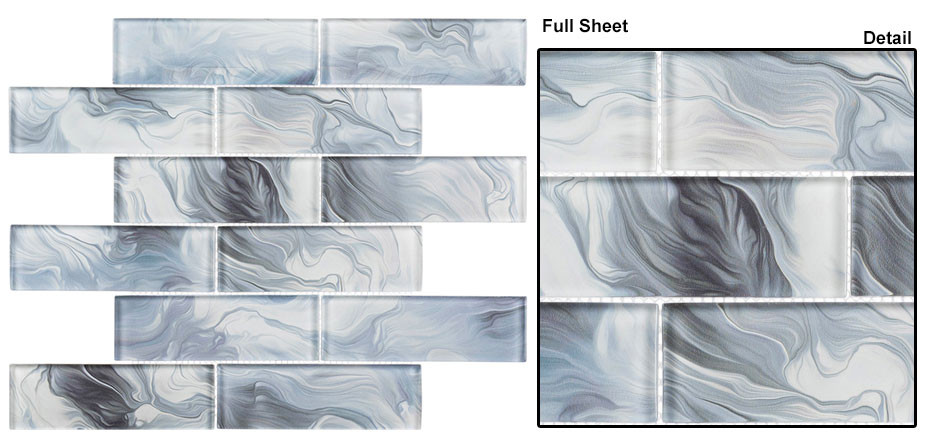 Legend - LND 5572 - Enchanted Merlin - Blue 2 X 6 Subway Rectangle