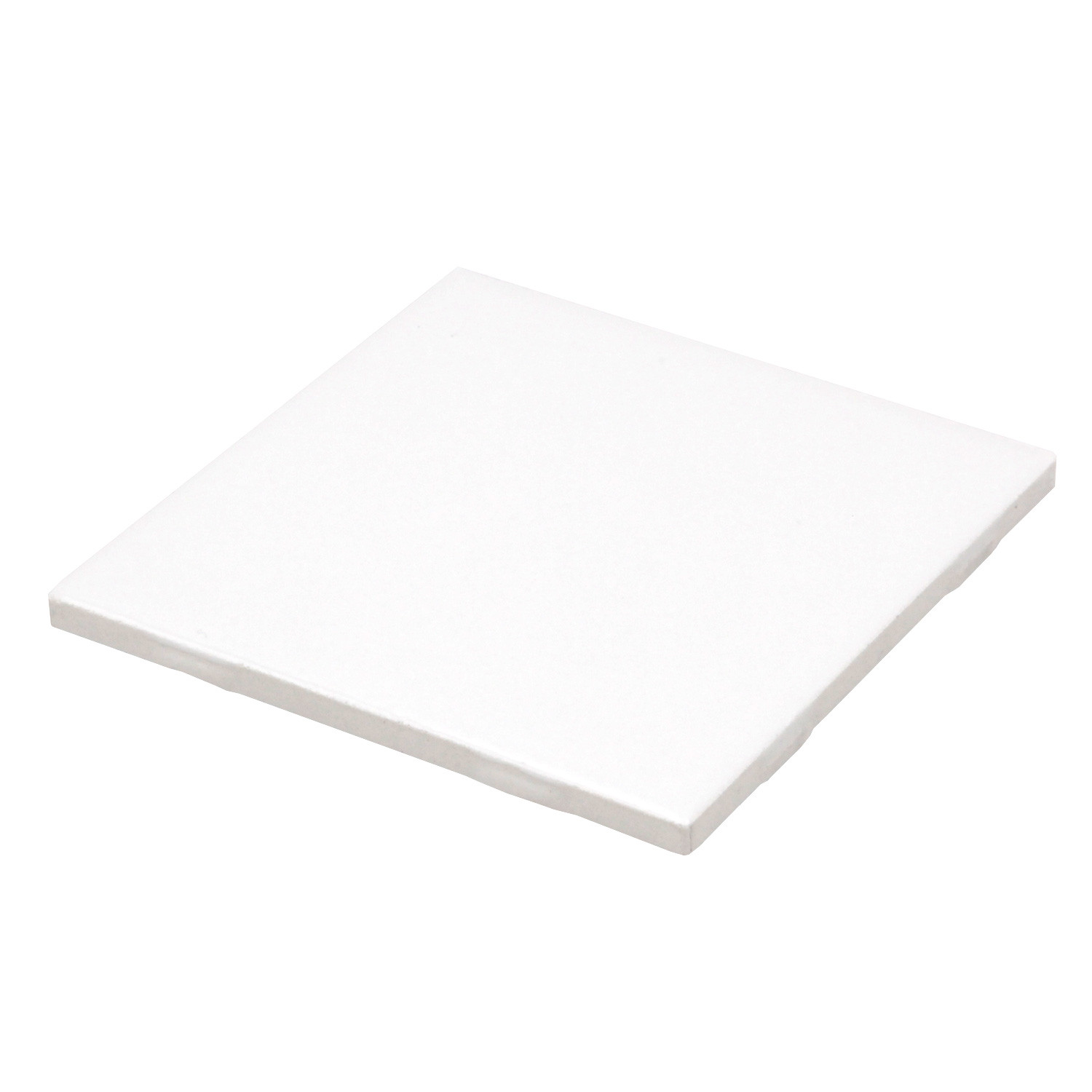 Daltile 6x6 Arctic White Ceramic Tile - Glossy, Made In USA (Individual Tile)