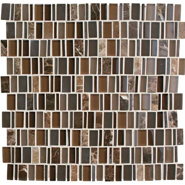 Daltile Clio Glass Mosaic - CL17 Eos - Glass & Stone Random Brick - Sample