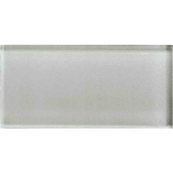 American Olean Color Appeal Glass - C102 Silver Cloud - 3X6 Brick Subway Glass Tile - Glossy - Sample