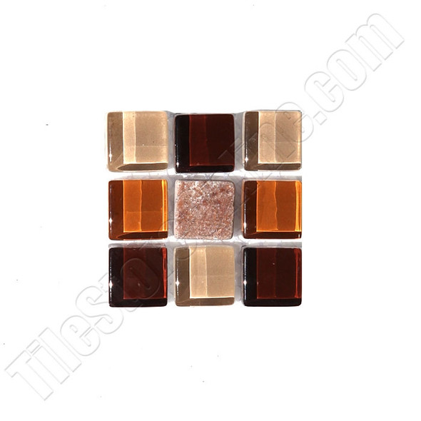 Supplier: Daltile, Series: Glass Liner, Name: TR41 Glass and Stone Deco, Color: Torino Cocoa Blend, Type: Glass Tile Deco, Category: Glass Tile, Size: 2X2