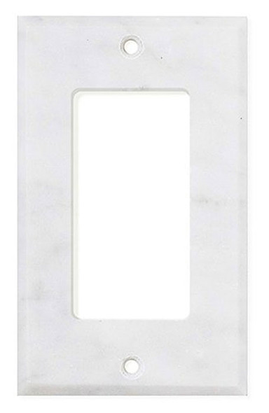 White Bianco Carrara Marble Switch Plate Wall Outlet Cover - Single Rocker GFCI - Honed - $19.99 White Bianco Carrara Marble Switch Plate Wall Outlet Cover - Single Rocker GFCI - Honed - $19.99