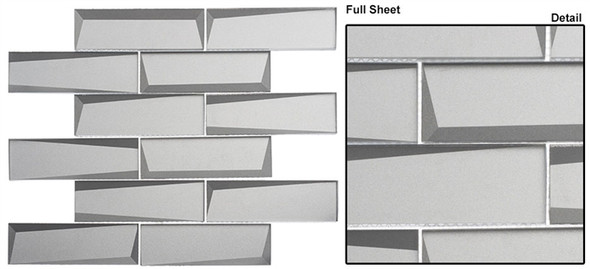 Scandinavia - SCDV-824 Copenhagen Morning - 2 X 6 Beveled Glass Mosaic - Sample - Sample