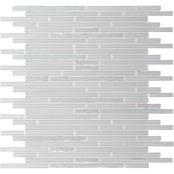 Supplier: Daltile Fanfare, Series: Opulence, Name: OP01 Diamond Freeze White, Size: Random Linear