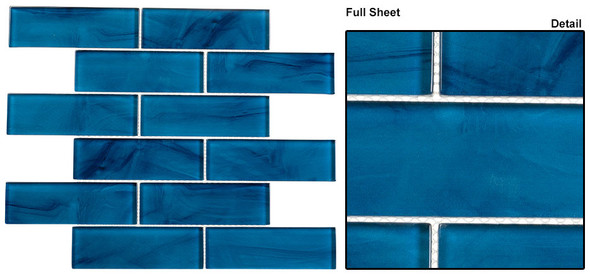 Victorian Icon - VIC 1907 Exotic Plume - 2 X 6 Subway Rectangle Brick Shape Glass Tile - SAMPLE Victorian Icon - VIC 1907 Exotic Plume - 2 X 6 Subway Rectangle Brick Shape Glass Tile - SAMPLE