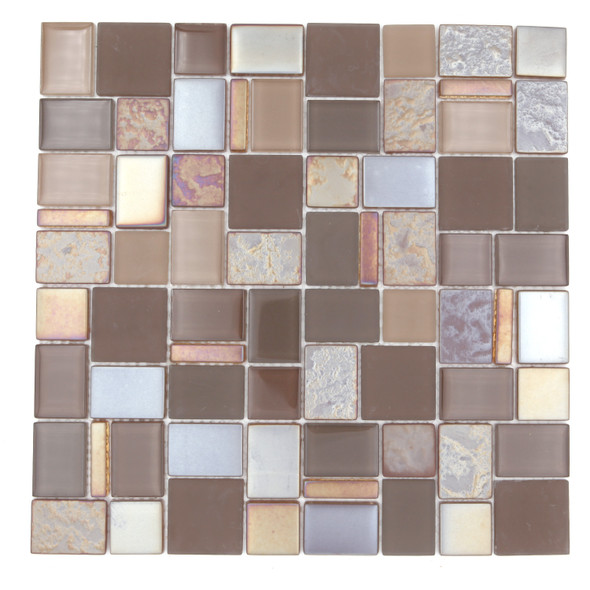 Avenue Mosaic - Caldera Krakatoa CL-KT - Mixed Sizes Finishes Glass Tile