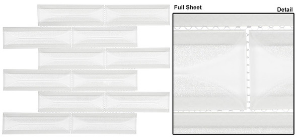 Frey Facade - FYF 5491 Salton House Pearl - 2 X 6 Subway Rectangle Brick Shape Glass Tile