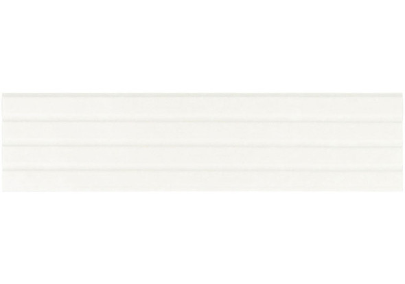 EST-1182 Estria Alba White Cream Subway - 3" X 12" Ceramic Tile - RELIEF FLUTED MATTE