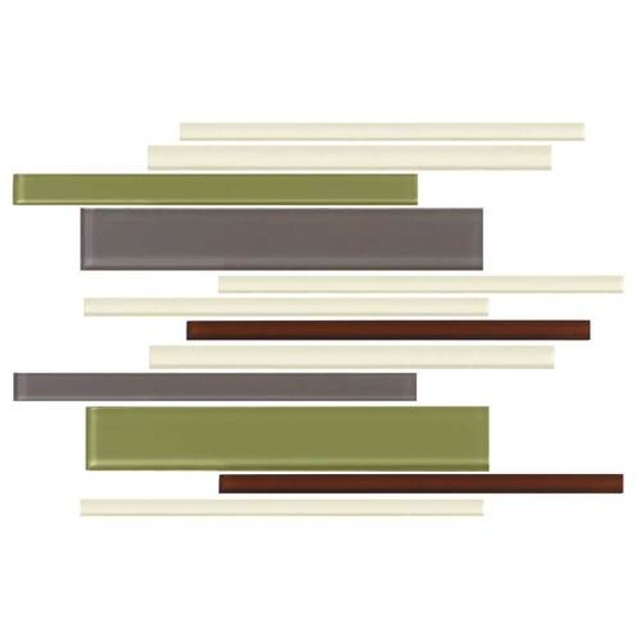 Supplier: Daltile, Series: Color Wave, Name: CW26 Autumn Trail - Glossy, Category: Glass Tile, Size: Random