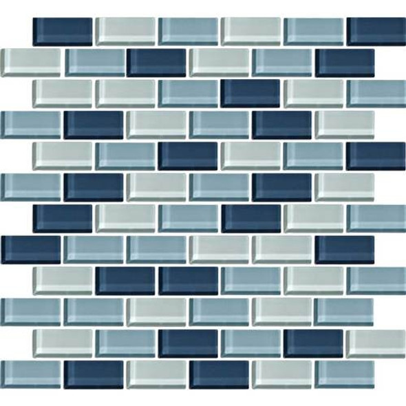 Supplier: Daltile, Series: Color Wave, Name: CW27 Winter Blues - Glossy, Category: Glass Tile, Size: 1 X 2