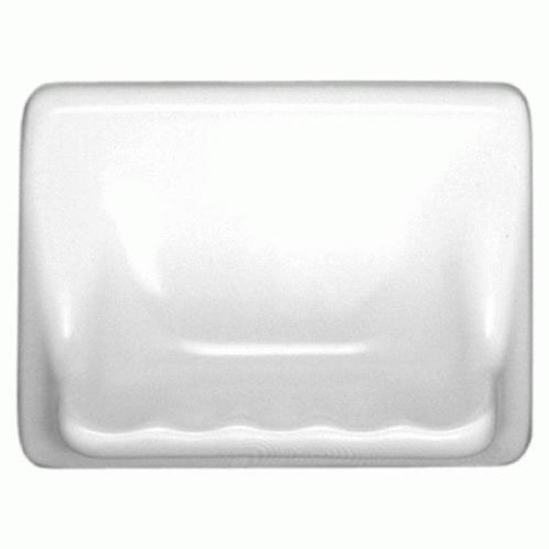 Supplier: Daltile, Type: Glazed Ceramic Tub / Shower Soap Dish, Name: BA725, Color: 0190 Arctic White, Category: Size: 4-3/4" X 6-5/8"