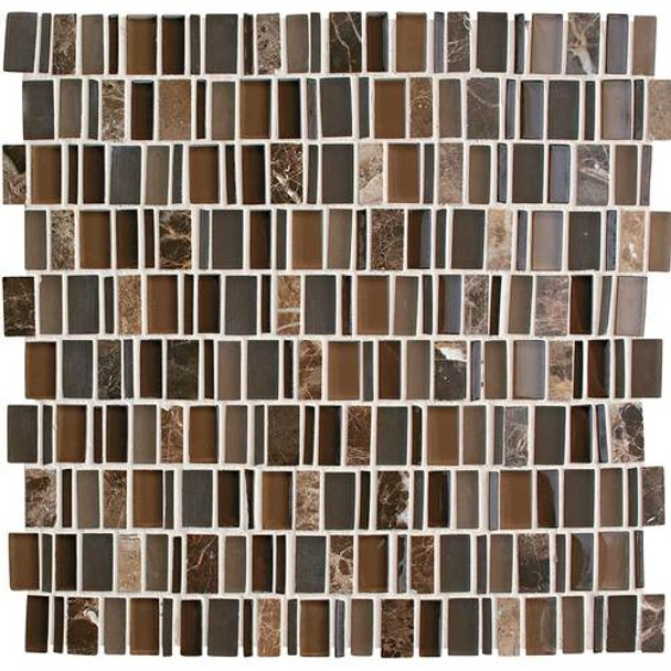 Daltile Clio Glass Mosaic - CL17 Eos - Glass & Stone Random Brick - Sample