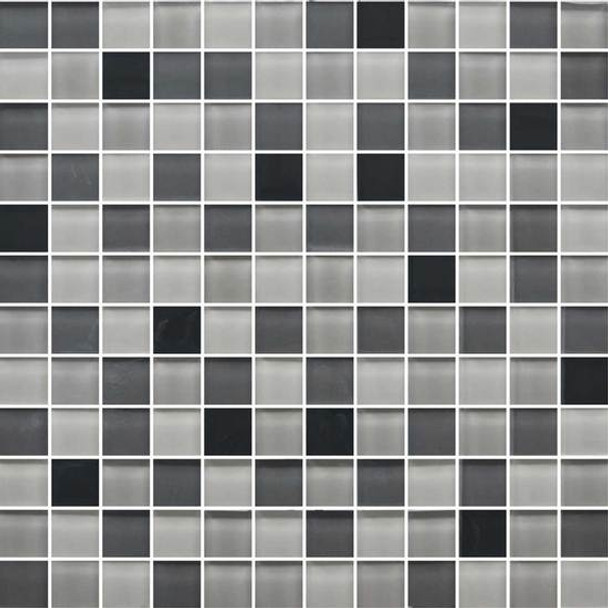 American Olean Color Appeal Glass Blends - C135 Midnight Sky Blend - 1X1 Glass Tile Mosaic - Glossy - Sample