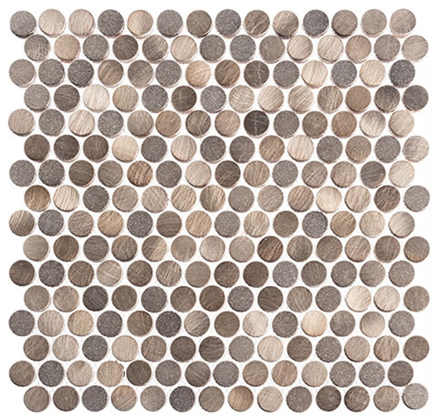 Urban Jungle - UJ664 Old Python - Penny Round Aluminum Metal Cap Mosaic - Sample