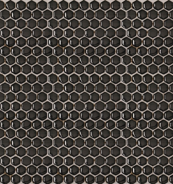 Truly Solid Glass Dimensions - Hexagon Mosaic Tile - Daltile K111 Kohler Black / Bristol Studios 3634 Ebony - $9.99