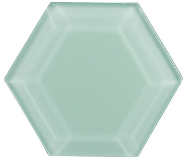 Gemstone Hexagon - GEM3005-HEX Caribbean Topaz - 4" Hexagon Beveled Glass Tile